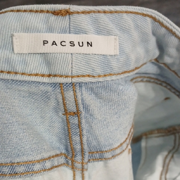 Two-Tone Blue and Cream Women's Jeans - Picture 2 of 7